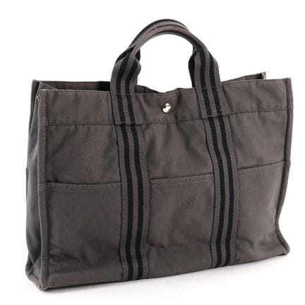 GRAND SAC CABAS  "TOTO BAG" EN TOILE HERMÈS
Sac "T