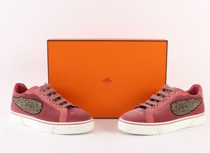 PAIRE DE BASKETS WING PATCH HERMÈS ROSE
Baskets He