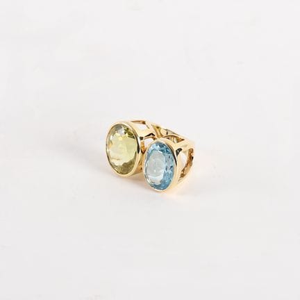 DESIGNER RING IN GOLD, TOPAZ, AND CITRINE
Designer