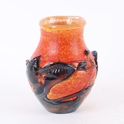 Vaso in vetro marmoreo di Jean-Claude NOVARO (1943