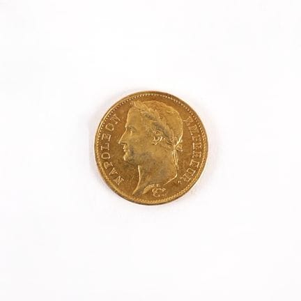 40 FRANCS NAPOLEON GOLD COIN, 1811
Obverse: Laurel