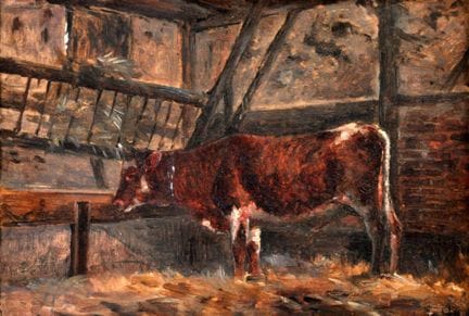 Charles CARLOS-LEFEBVRE (1853-1938)
Vache à l'étab