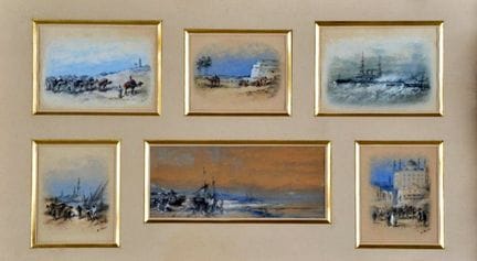 Orlando NORIE (1832-1901) 
Suite de 6 gouaches ori