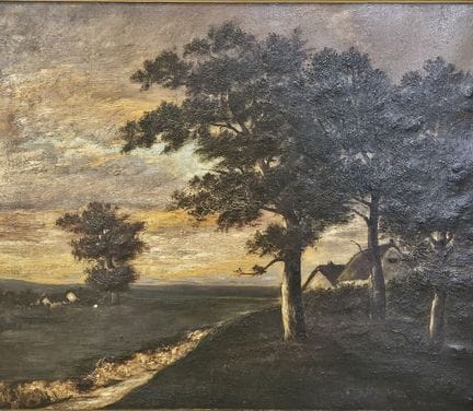 E.HESBERT
Paesaggio al crepuscolo
Olio su tela, fi