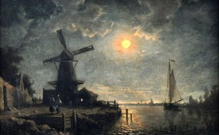 École hollandaise du XIXe siècle
Moulin le long d'