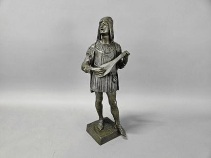 Eugène MARIOTON (1854-1933)
Sérénade
Bronze à pati