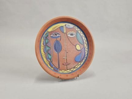 CANNES
Grande piatto in terracotta con decorazione