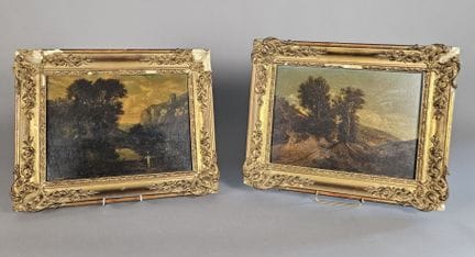 SCUOLA FRANCESE del XIX secolo 
1 - Paesaggio di c