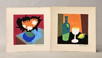 Mara RUCKI (1920-2022)
Nature-morte
Deux gouaches 