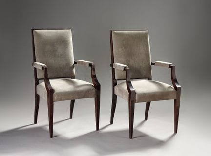 Dans le style d'André ARBUS
Paire de fauteuils néo