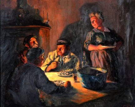 Louis MONTAIGU (1905-1988)
La partie de cartes
Hui