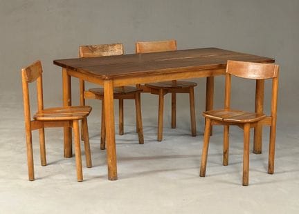 Pierre Gautier DELAYE (1923-2006)
Table et 4 chais