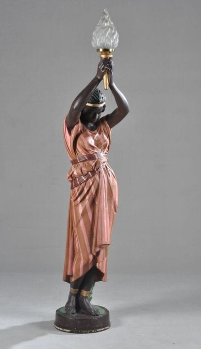 DELARUE PICARD Paris 1885
Porte-torchère en stuc p