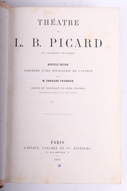 PICARD (L.-B.).
Theater.

1 large, thick volume, o