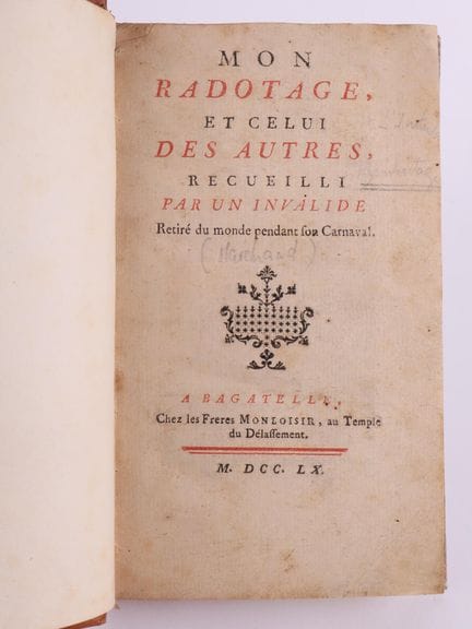 ANONYMOUS [MARCHAND (J-H.)].
My Ramblings and Thos