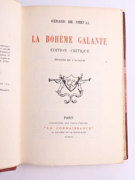 NERVAL (Gérard de).
La Bohème galante. Critical ed