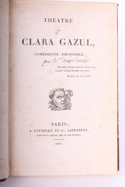 [ANONYMOUS] MERIMÉE (Prosper).
*Théâtre de Clara G