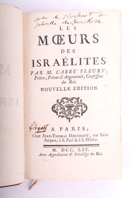 FLEURY (Abbé)
The Customs of the Israelites.

1 vo