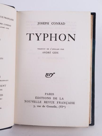 CONRAD (Joseph).
Tifón. Traducido del inglés por A