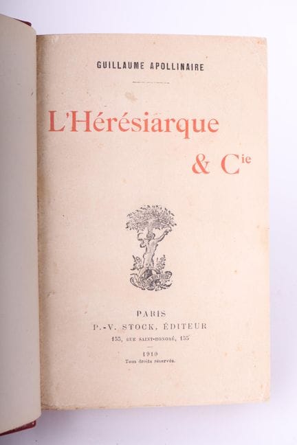 APOLLINAIRE (Guillaume).
L’Hérésiarque et Cie.

1 