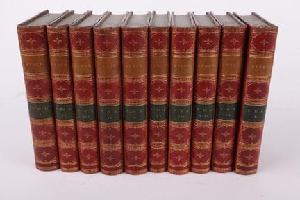 BYRON(Lord).
Works.
10 volumes in-12 reliés 1/2 ba