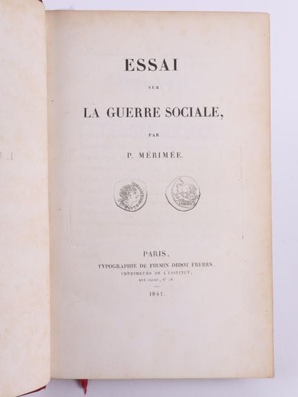 MERIMEE (Prosper).
Essai sur la guerre sociale.
1 