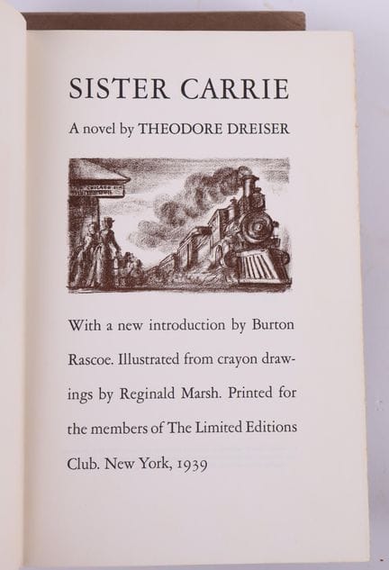 DREISER (Théodore).
Sister Carrie. Illustrations o