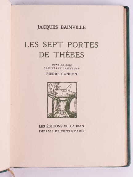 [GANDON] BAINVILLE (Jacques).
Les Sept portes de T