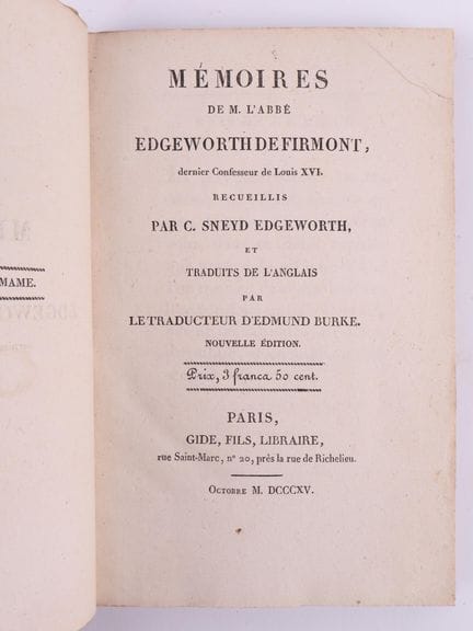 FIRMONT (Edgeworth de), letzter Beichtvater Ludwig