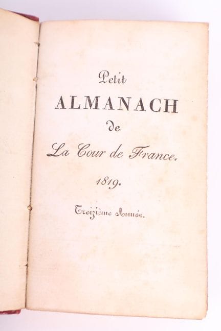 ANONYME.
Petit Almanach de la Cour de France 1819 