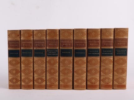 THACKERAY (William).
Works.
9 volumes in-8 reliés 