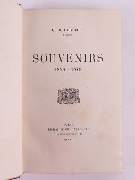 FREYCINET (C. de).
Erinnerungen 1848–1878.
1 Band,