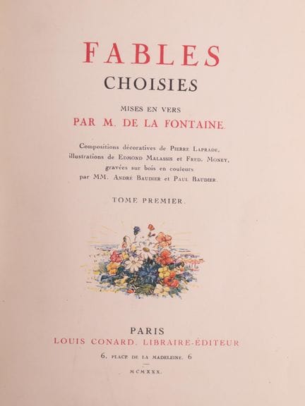 [MALASSIS & MONEY] LA FONTAINE (Jean de).
Fables c