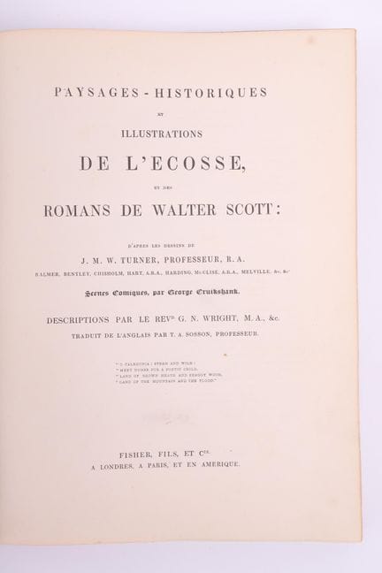 SCOTT (Walter).
Paysages historiques et illustrati