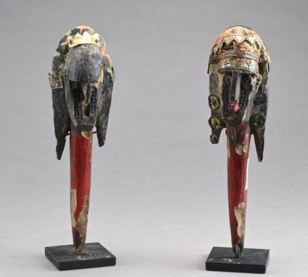MARKA, BOZO, MALI
Dos cabezas de marionetas de mad