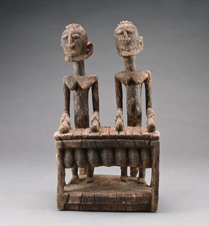 DOGON, MALI
Coppia di xilofoni in legno con patina