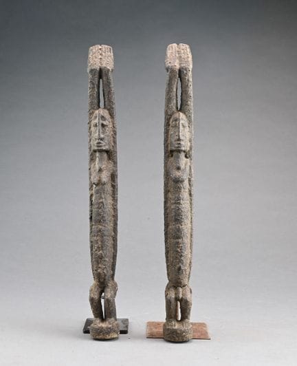 TELLEM, DOGON, MALI. 
Coppia di statue Tellem Dogo