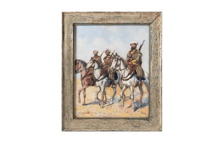 Henri Jean PONTOY 
(1888–1968
)
Horsemen 


Gouach