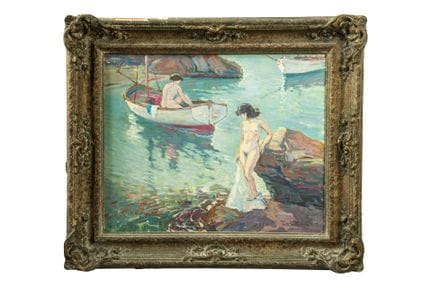 Tito CITTADINI (1886–1960) 
The Bathers
Oil on can