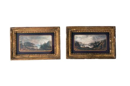 École française du XIXe
Paire de paysages
Huiles s