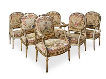 Mobili da salotto in stile "à la reine" in legno d