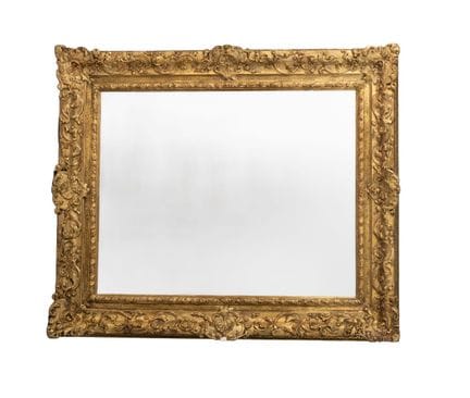 importante cornice in legno modanato e scolpito, d