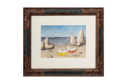 Jan ZRZAVY (1890–1977)
Seascape 
Oil pastel and co
