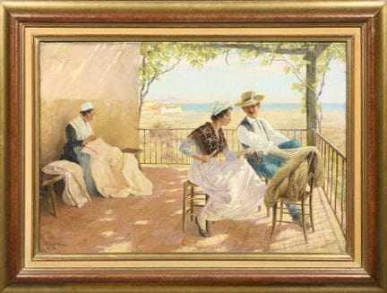 Georges ROUX (1853-1929)
Scène de vie sur une terr