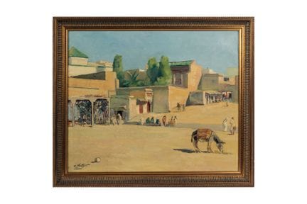 埃德蒙·瓦莱斯（1918-2001）
梅克内斯
布面油画
左下角签名并标注位置