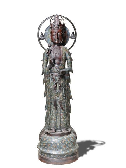 ASIA
Importante figura di Guanyin in bronzo con pa