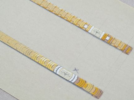 JAEGER-LECOULTRE zugeschrieben.
Gouaché für zwei D