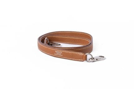 Hermès
Gold Togo calfskin shoulder strap. Palladiu