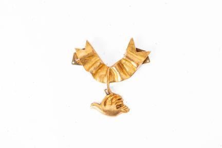Line VAUTRIN (1913–1997)
Gilded bronze brooch depi