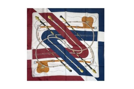 HERMES
Silk scarf titled "Clic Clac" by Julia ABAD